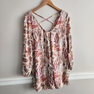 Billabong Bohemian Multicolor Long Sleeve Tunic